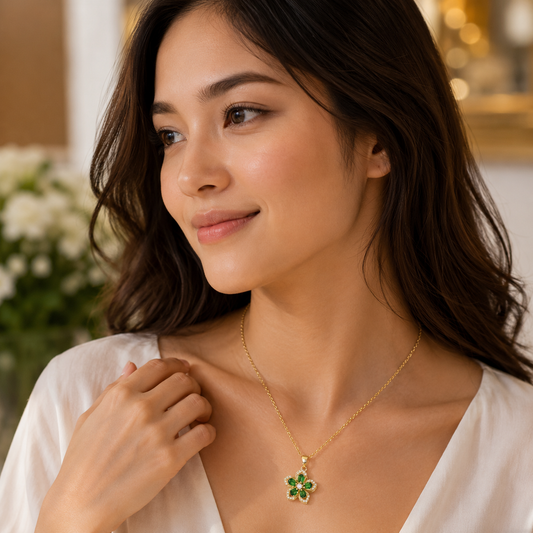 Eternal Bloom Rotatable Flower Necklace – Romance in Every Turn