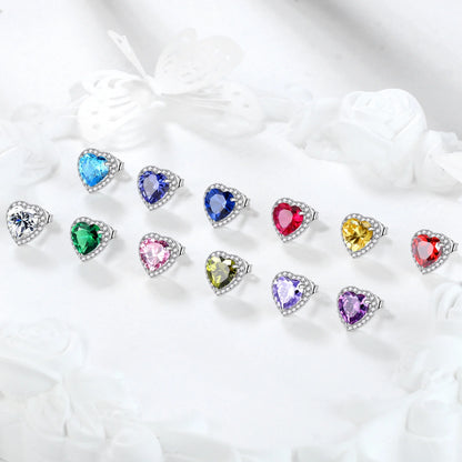Heart Women Jewelry Sets 925 Sterling Silver Necklace Earrings Yellow Citrine November Birthstone Jewelry Set Christmas Valentine Birthday Gift for Wife Mother