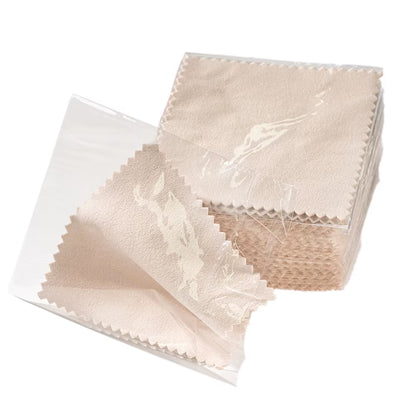 50Pcs Individually Silver Cleaner Polishing Jewelry Cloth Napkin Tarnish Remover Tool with Package Ornaments for Silverware Gold